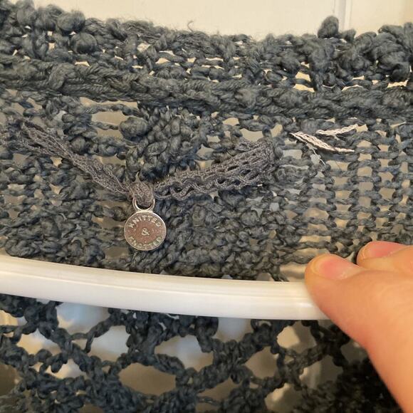 Anthropologie Knitted & Knotted Women's Open Knit Sweater Sz S/M Boho Fisherman - Picture 13 of 16